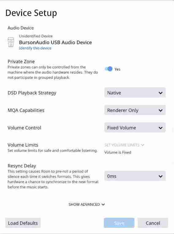Roon Device Setup 1A