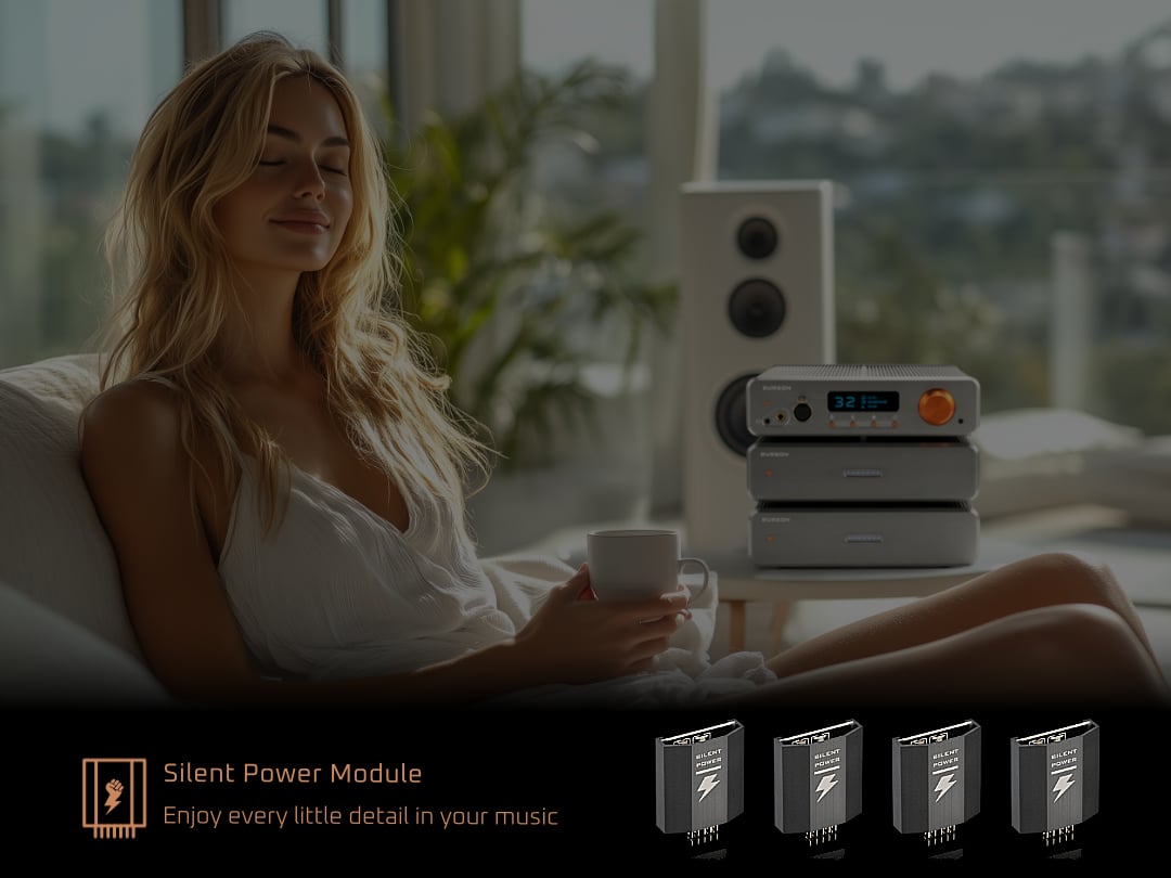 Burson Timekeeper GT4 Burson Timekeeper GT4 speaker power amp demo in living room.